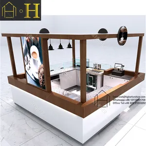 Coffee Shopping Kiosk Design Best Solid Wood Mall Coffee Kiosk Design Juice Bar Bubble Tea Kiosk Coffee Counter Kiosk For Shopping Mall