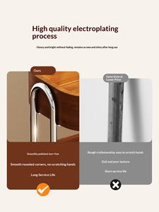 <span class=keywords><strong>Table</strong></span> basse en bois mobile de nouveau type, salon, chariot de rangement à trois niveaux, luxe léger, <span class=keywords><strong>esthétique</strong></span> élevée - Product Image 5