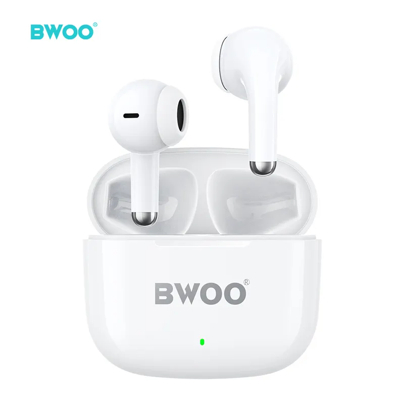 أحدث منتجات BWOO لعام 2024 سماعات أذن لاسلكية حقيقية بتقنية Tws هاي فاي مناسبة لتشغيل الألعاب سماعات أذن لاسلكية ستيريو مزودة بخاصية إلغاء الضوضاء