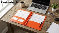 Protège-documents personnalisable en PP coloré pour présentations, avec 3 anneaux métalliques, idéal pour le bureau et l'école