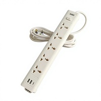 Multiprise de style britannique à 15 prises, 2 ports USB, 1 port USB-C, cordon d'extension en cuivre de 3 m, prise haute puissance de qualité export, vente en gros d'usine