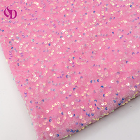 Tissu en velours brodé de paillettes multicolores brillantes de 3 mm, idéal pour la confection de vêtements de printemps et d'automne (vente en gros)