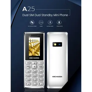 A25 Ponsel Pintar Cina Mini Kualitas Tinggi dengan Ponsel Mini Kartu Sim Ganda Unlocked 350MAh 32 + 32Mbt GSM Internasional