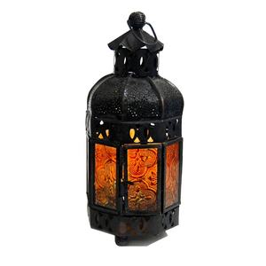 Lanterne suspendue en fer forgé au style marocain, lanterne en métal, luminaire décoratif d'intérieur, livraison indienne - Product Image 1