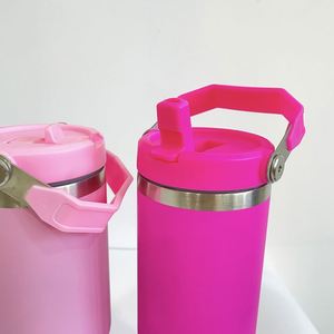 Flip Straw 30oz Matte Macaron Blank Sublimation Stainless Steel <b>Vacuum</b> Insulated Leak Proof Tumbler Bottlewith Handle - Product Image 3