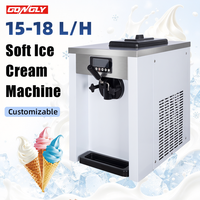 Machine à glace molle autonettoyante professionnelle 220 V 60 Hz avec compresseur de marque