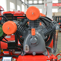 Kompresor Udara 4 Silinder 8bar 7.5KW Kompresor Udara Piston Diesel Portabel Kompresor Udara Pcp