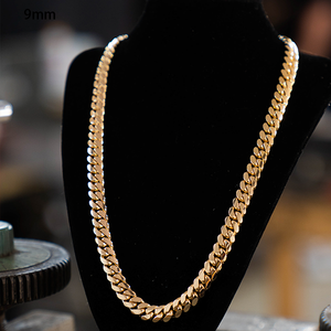 Collar al por mayor chapado en oro de 18k, cadena cubana personalizada, cadena de eslabones cubanos auténticos de Miami, cadena con incrustaciones de circonitas, estilo Hip Hop, collar de plata 925 - Product Image 3