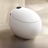 Nouvel Ensemble WC Bidet Intelligent Électrique Superbe en Forme d'Œuf avec Chauffage Instantané et Séchage Intégré