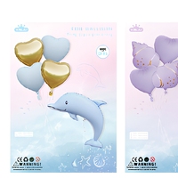 Buket Balon Foil Angsa Bayi Warna Pink Dekorasi Pesta Hewan Kartun 5 Buah Set Dekorasi Latar Belakang Ulang Tahun