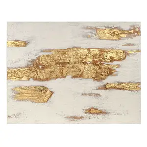 Золотая Печать на холсте абстрактный большой настенный холст ручная роспись настенное искусство