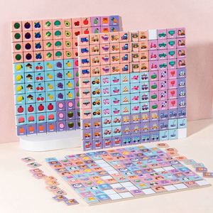 Educational <b>Memory</b> <b>Card</b> Recognition Animal Fruit Shape Pairing Shadow Matching <b>Cards</b> Wood Blocks - Product Image 3