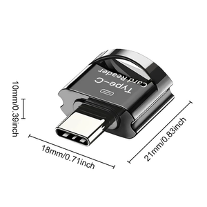 อะแดปเตอร์ MINI Type-C OTG USB พร้อมตัวอ่านการ์ด TF สำหรับโทรศัพท์แอนดรอยด์และแท็บเล็ตส่งตรงจากผู้ผลิตเครื่องอ่านการ์ดขนาดเล็ก - Product Image 3