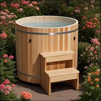 Outdoor Holz Whirlpool Set Cold Plunge Pool und Chiller Ice Barrel Bad Eis kübel Badewanne für den Außenbereich