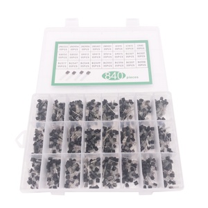 840 Cái/lốc 24 Giá Trị 3Pins TO-92 NPN <span class=keywords><strong>PNP</strong></span> Điện Mục Đích Chung Transitor Với Assortment Kit 2N2222 3904 3906 <span class=keywords><strong>C945</strong></span> BC327 BC337 - Product Image 2