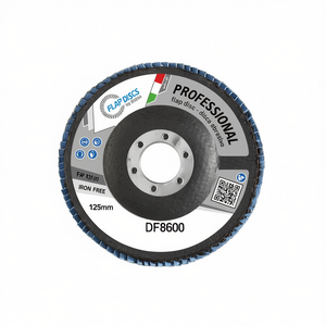 Disque à lamelles professionnel Fervi 125 mm, disque abrasif sans fer pour le ponçage du métal - Product Image 1