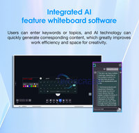 Pantalla INGSCREEN 4K con Altavoces Integrados, Pizarra Inteligente Todo en Uno, Pantalla Táctil Interactiva de 20 Puntos para la Enseñanza