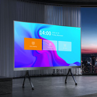 Écran LED Intelligent Tout-en-Un Ultra-Fin 4K TV de 136 Pouces, Mural Sur Pied, Design Mobile, Haute Résolution pour Publicités Commerciales