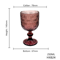 Nouvelle Arrivée Vente en Gros Verre à Jus Gobelet Nordique Transparent Bleu Rose Vert Verre à Vin Gobelet Coloré Ambre