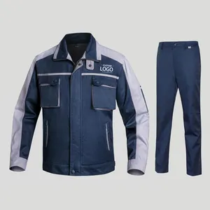 Individuelle langärmelige Autowerkstatt Arbeitskleidung anzug verschleißfeste reflektierende Streifen Arbeitsversicherung Kleidung Großhandel