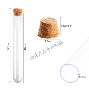 Tubo de Ensayo de Plástico Tianjing 18x180mm 30ml con Tapón de Corcho Cónico, Material PS Transparente, para Uso en Laboratorio - Product Image 5