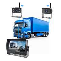 Caméra de recul sans fil avec moniteur DVR 7 pouces à quatre écrans pour remorque et camion, signal numérique HD 1080P, système de caméra de recul sans fil