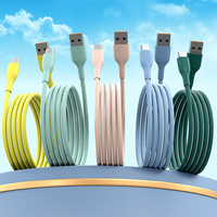 Câbles de charge rapide USB vers Type C en silicone liquide Macaron PD27W de haute qualité, nouvelle arrivée