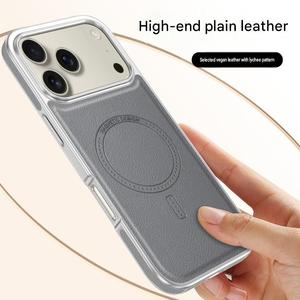 เคสโทรศัพท์หนัง PU ชุบเคลือบแม่เหล็กสำหรับ iPhone 17 16 15 14 13 Pro Max 17 Air รองรับการชาร์จไร้สาย ป้องกันการกระแทก ขายส่ง - Product Image 4