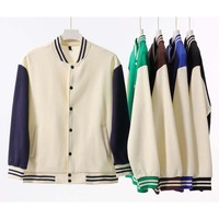 Sweat-shirt personnalisé avec logo, 380 g/m², poids lourd |   Veste à col baseball de style japonais |   Haut décontracté unisexe surdimensionné pour hommes et femmes