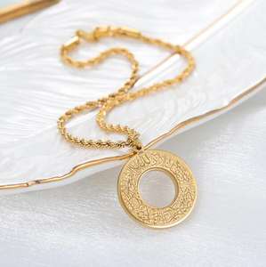 Inspire-Collar personalizado para hombre, joyería islámica, caligrafía musulmana, colgador de coche Ayatul Kursi con cadena de cuerda - Product Image 2