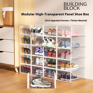 Caja Organizadora Plegable Magnética de PP para <span class=keywords><strong>Zapatillas</strong></span>, Transparente, de Plástico, con Tapa Personalizada, para Almacenamiento y Exhibición de Zapatos - Product Image 4