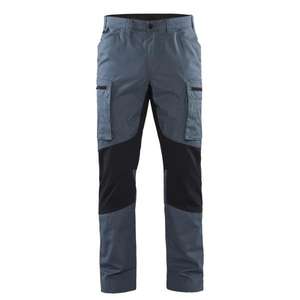 BLAKLADER - 145918458286D88 Pantalones de servicio con elástico entumecido azul/azul marino oscuro-PANTALONES DE TRABAJO EAN 7330509781524 - Product Image 1