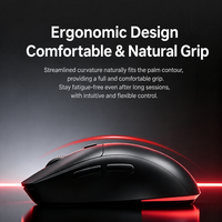 WooKing GM Factory Grosir OEM Logo Kustom Mouse Gaming Nirkabel Dual Mode 1600 DPI Isi Ulang rgb mouse nirkabel