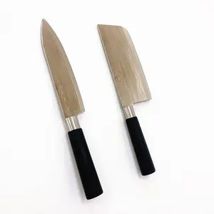 Set of 2pcs Kitchen Accessories juego de cuchillos PP handle Slicing Cleaver Metal Chef Knives