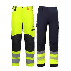 High Visibility Modacrylic 4-way Stretch OEM&ODM construction Men workwear Trousers Enhanced Visibility Work Pant