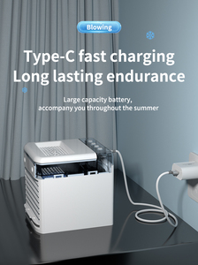 Nuevo Enfriador de Ambiente Evaporativo Portátil <span class=keywords><strong>4</strong></span> en 1 para el Verano 2023, Ventilador con 3 Velocidades de Viento, Aire Acondicionado Pequeño - Product Image 6