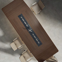 Table de conférence de luxe KMJ, table longue, nouvelle table de négociation créative pour salle de conférence avec chaises