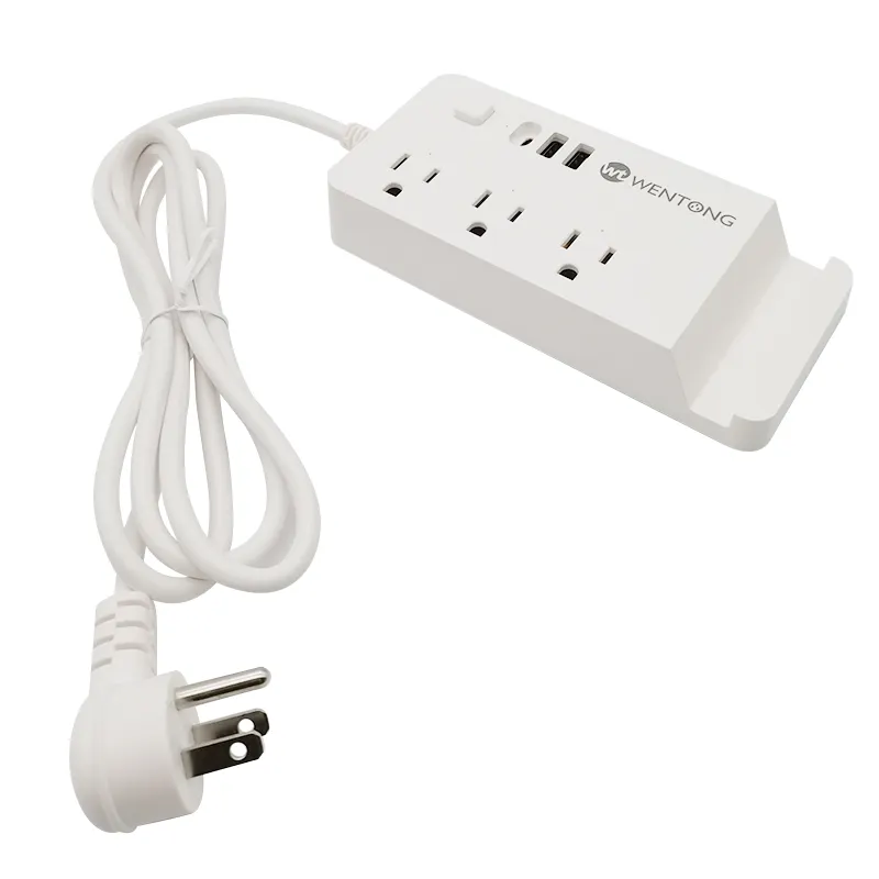 Hot sale USA power strip 3 AC outlet electrical extension board with 1 usb A 2 type c output socket