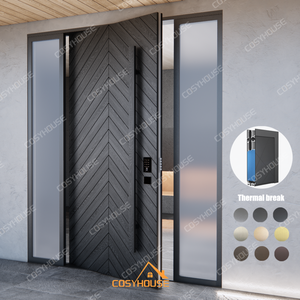 Puerta blindada anticondensación estándar americana <span class=keywords><strong>con</strong></span> puerta <span class=keywords><strong>de</strong></span> casa <span class=keywords><strong>de</strong></span> aluminio blindada <span class=keywords><strong>de</strong></span> vidrio externo <span class=keywords><strong>con</strong></span> sistema <span class=keywords><strong>de</strong></span> bloqueo multipunto - Product Image 1