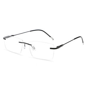 Monturas de Gafas Metálicas Sin Aro Greyjack para Hombre, Diseño Minimalista, Lentes AC, Ancho Medio, Puente Nasal Estándar, Origen Wenzhou - Product Image 3