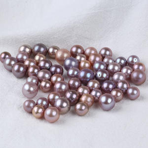 Collier de perles de rose d'eau douce naturelles de 10 à 12 mm, perles blanches irrégulières baroques semi-finies, bijoux faits à la main en DIY - Product Image 1