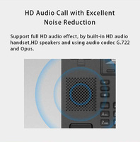 Excelente Teléfono VoIP Multifunción con Manos Libres, USB, RJ45, PoE, Grabación IP, SIP, para 3 Usuarios