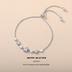 Star Charm <b>Bracelet</b> <b>Copper</b> Alloy Adjustable Chain Women's Jewelry Gift Fashion Accessory - Product Image 3