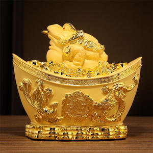 La figurine de crapaud porte-bonheur est utilisée comme objet décoratif sur la réception d'un <span class=keywords><strong>magasin</strong></span> d'entreprise pour augmenter la prospérité et comme cadeau. - Product Image 3