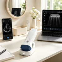 Escáner de Ultrasonido Portátil de Mano, Máquina de Ultrasonido Doppler a Color, Sonda Inalámbrica, Fuente de Alimentación Eléctrica para Animales
