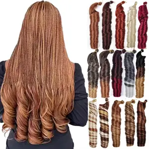 Großer Bestand 150 g lose Körperwelle Pferde Spirale Locken Crochet Zöpfe französische Locken synthetische Haarverlängerungen lockiges Zöpfhaar