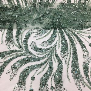 串珠蕾丝面料 价格有竞争力的新娘礼服面料 重珠奢华蕾丝 Y35663 - Product Image 2