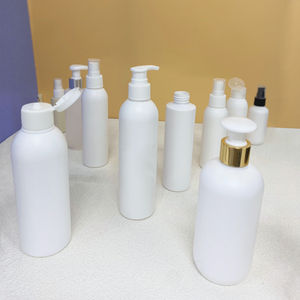 Bouteille pulvérisateur ronde en HDPE blanc de 2 oz, 3 oz, 4 oz, 6 oz, 8 oz, 10 oz, 16 oz avec pompe pour shampoing et lotion - Product Image 1