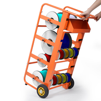 JH-Mech facile à installer taille parfaite antirouille et étude flexible chariot de support de bobine de fil électrique