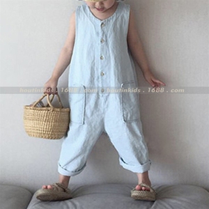 Tuta Casual in Denim Sottile e Morbido Stile Coreano per Ragazze, Collezione Primavera Estate - Nuova Tendenza Moda Famiglia Genitore-Figlio - Product Image 5